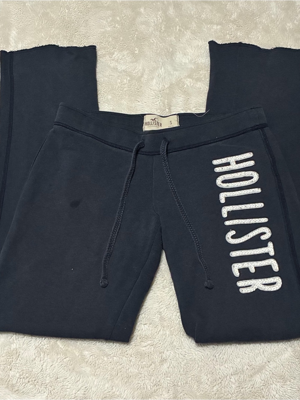 Hollister Blue Straight-Leg Logo Joggers